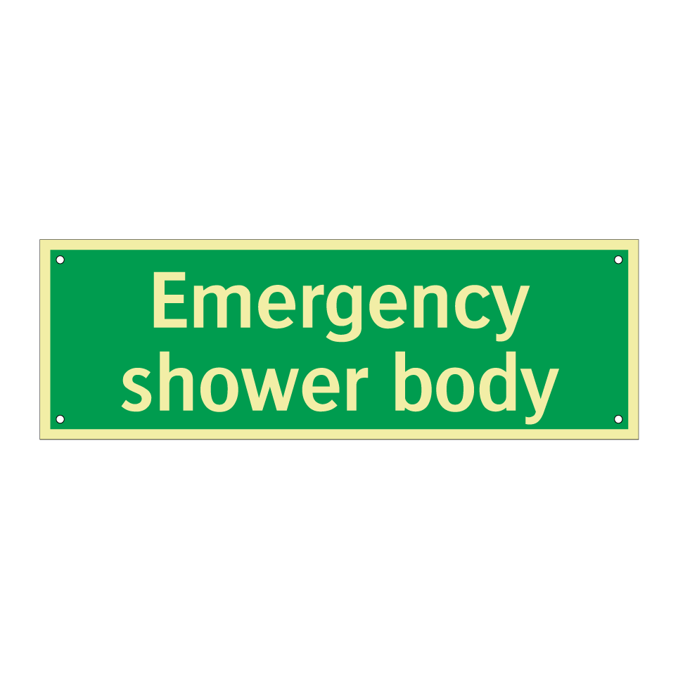 Emergency shower body