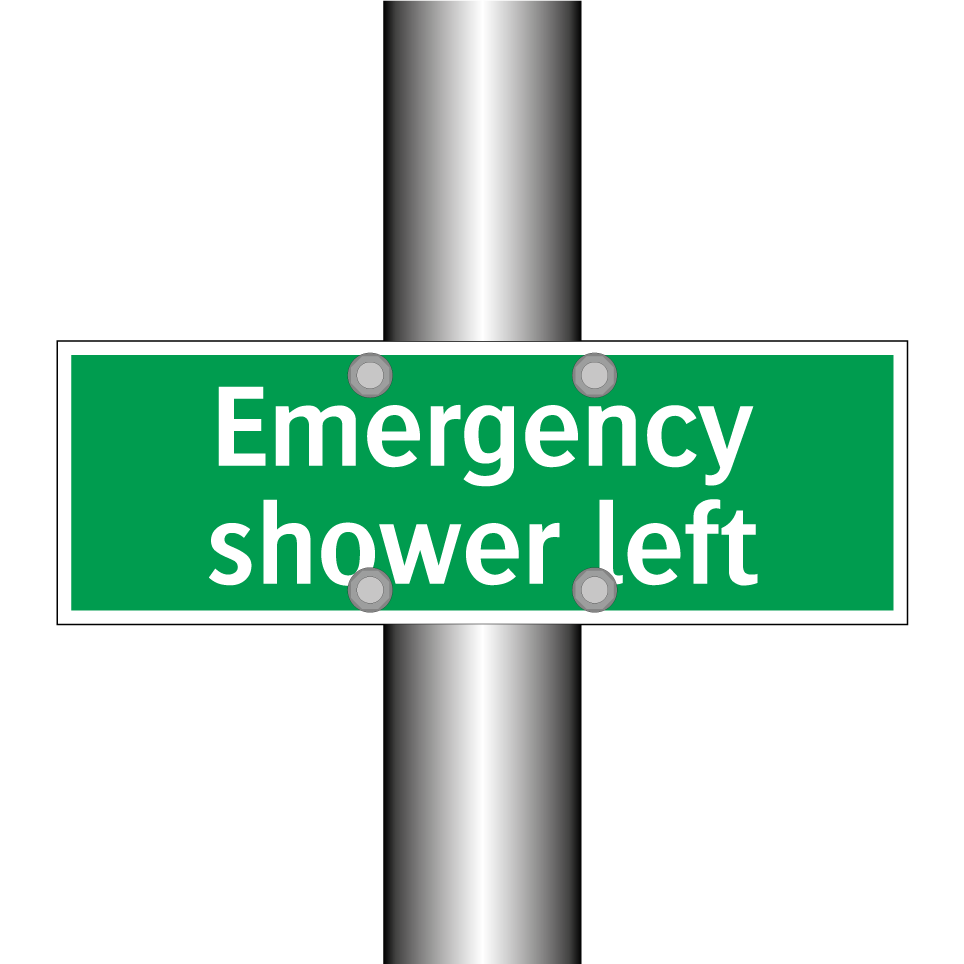 Emergency shower left