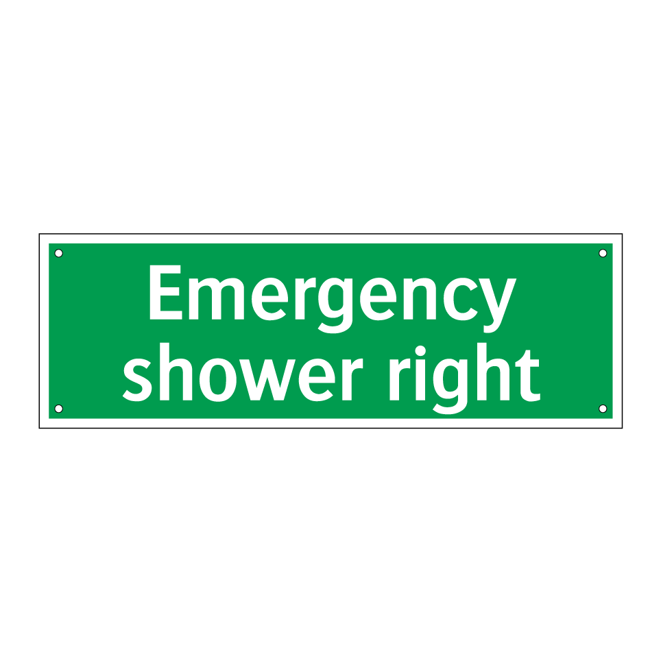 Emergency shower right