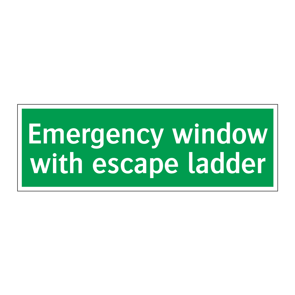 Emergency window with escape ladder
