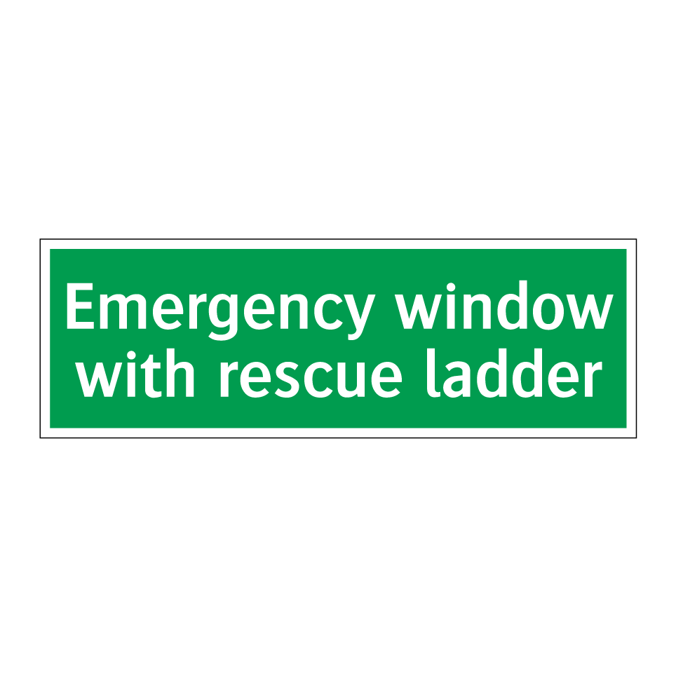 Emergency window with rescue ladder