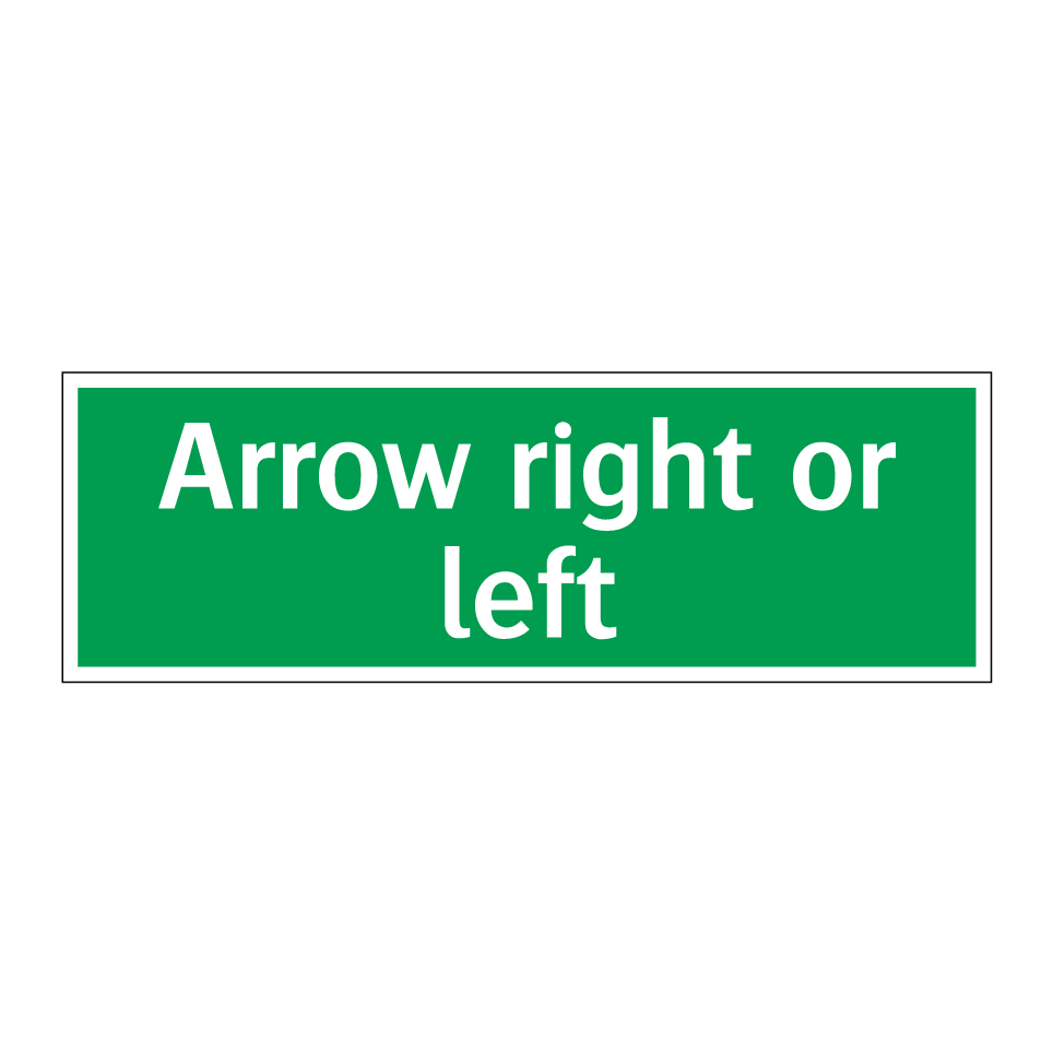 Arrow right or left