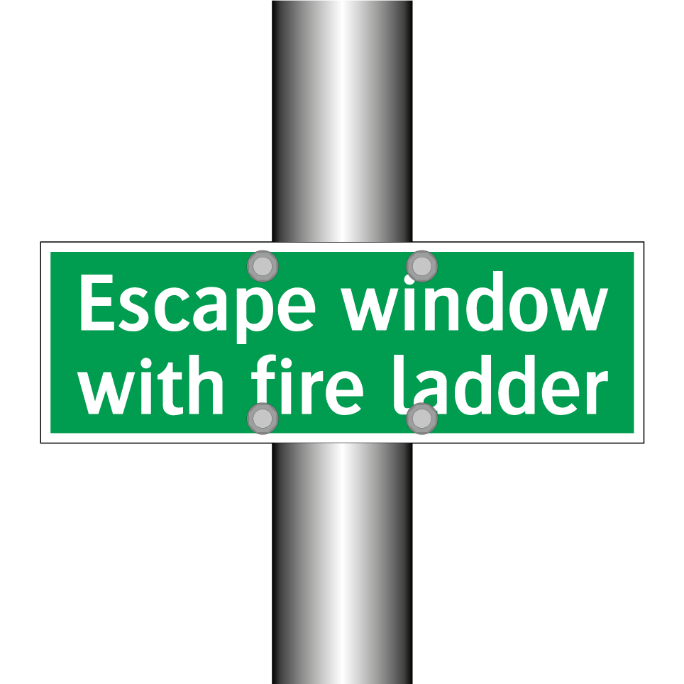Escape window with fire ladder