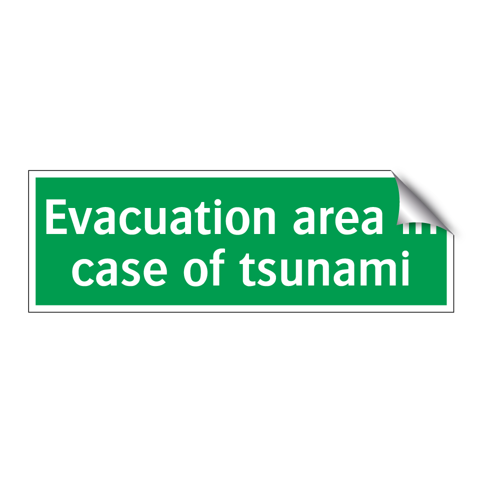 Evacuation area in case of tsunami