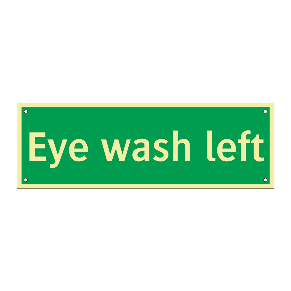 Eye wash left