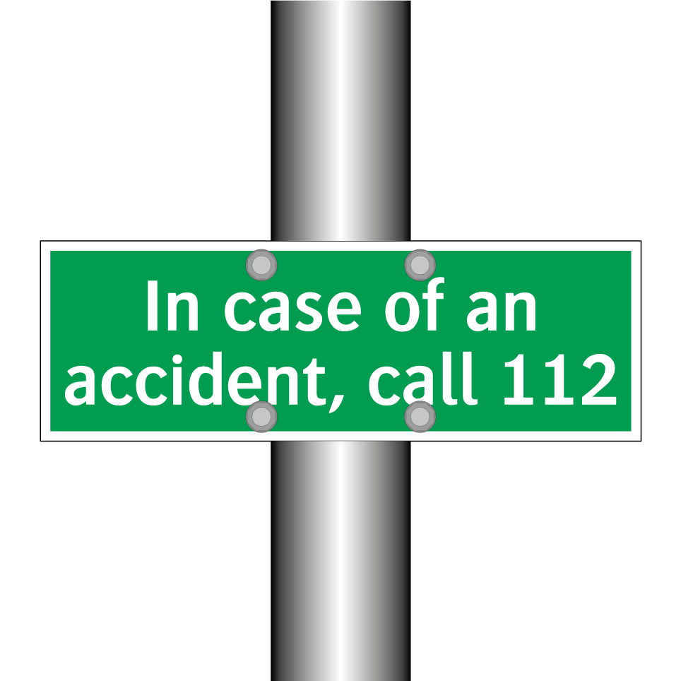 In case of an accident, call 112
