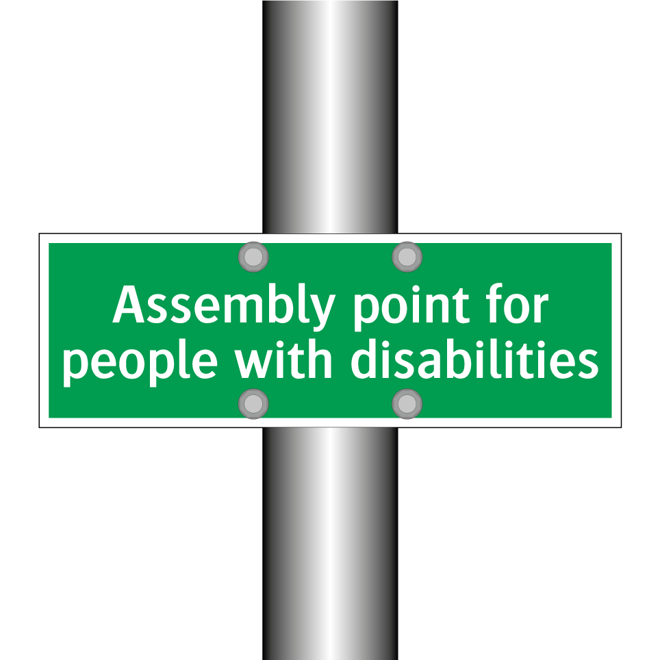 Assembly point for people with disabilities