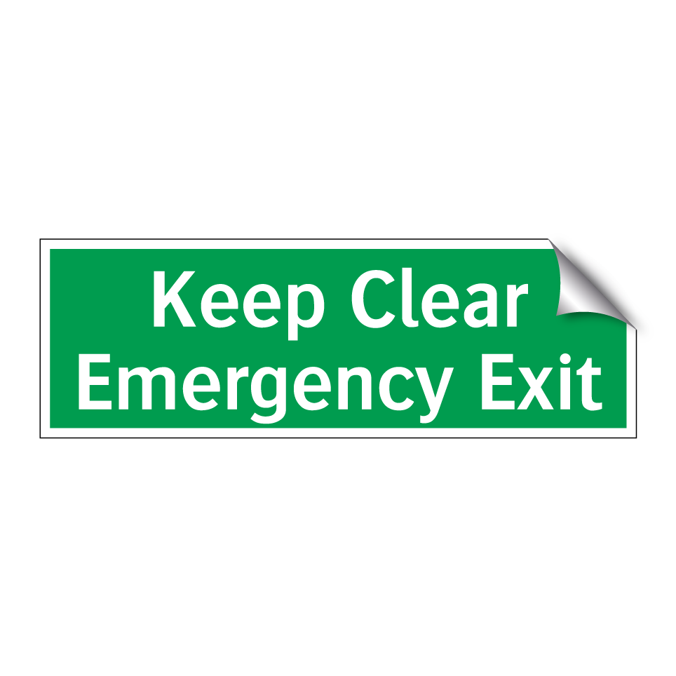 Keep Clear Emergency Exit