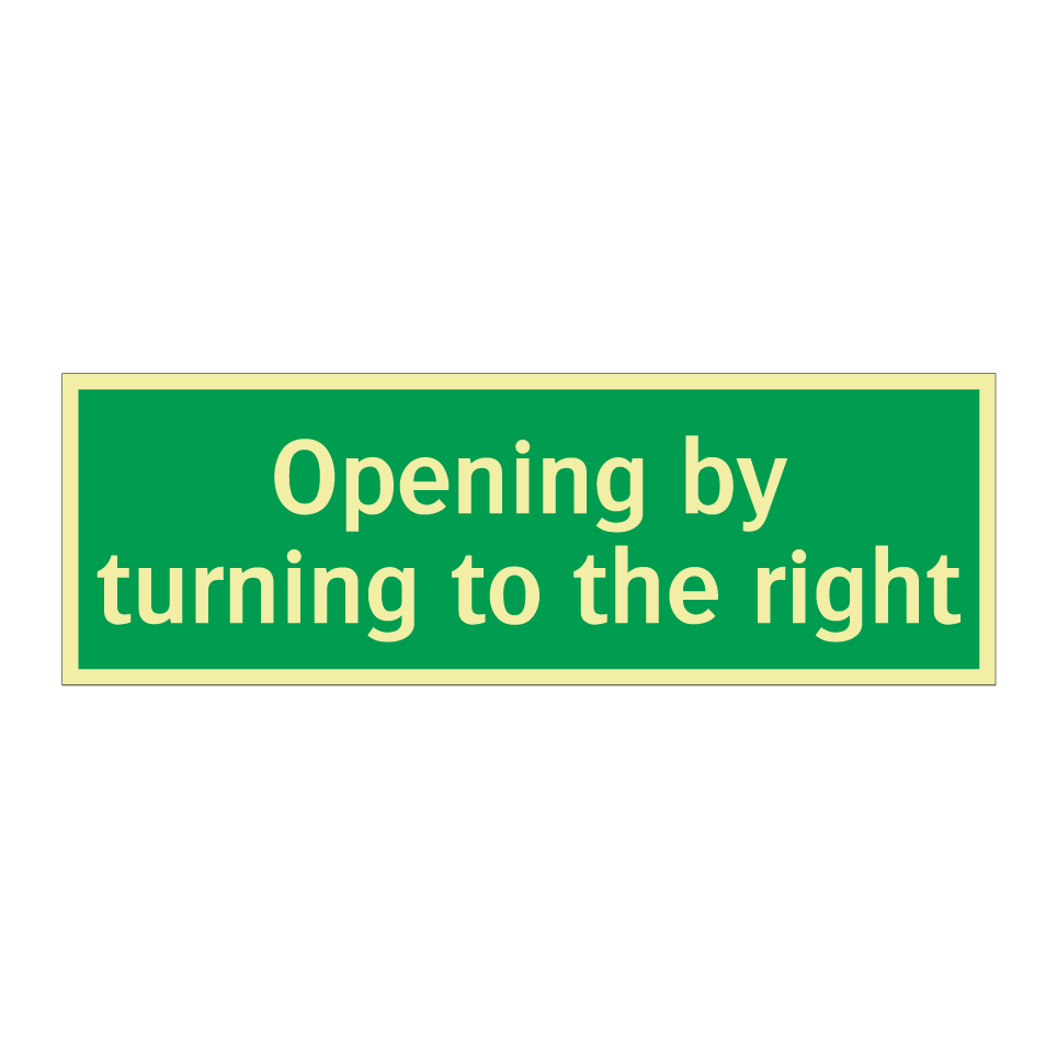 Opening by turning to the right
