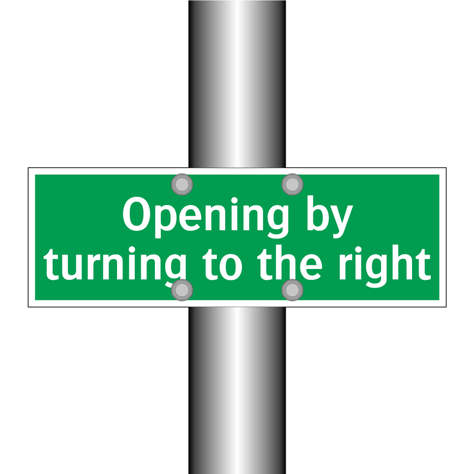Opening by turning to the right
