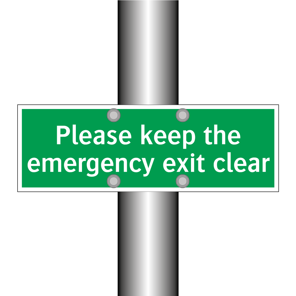Please keep the emergency exit clear