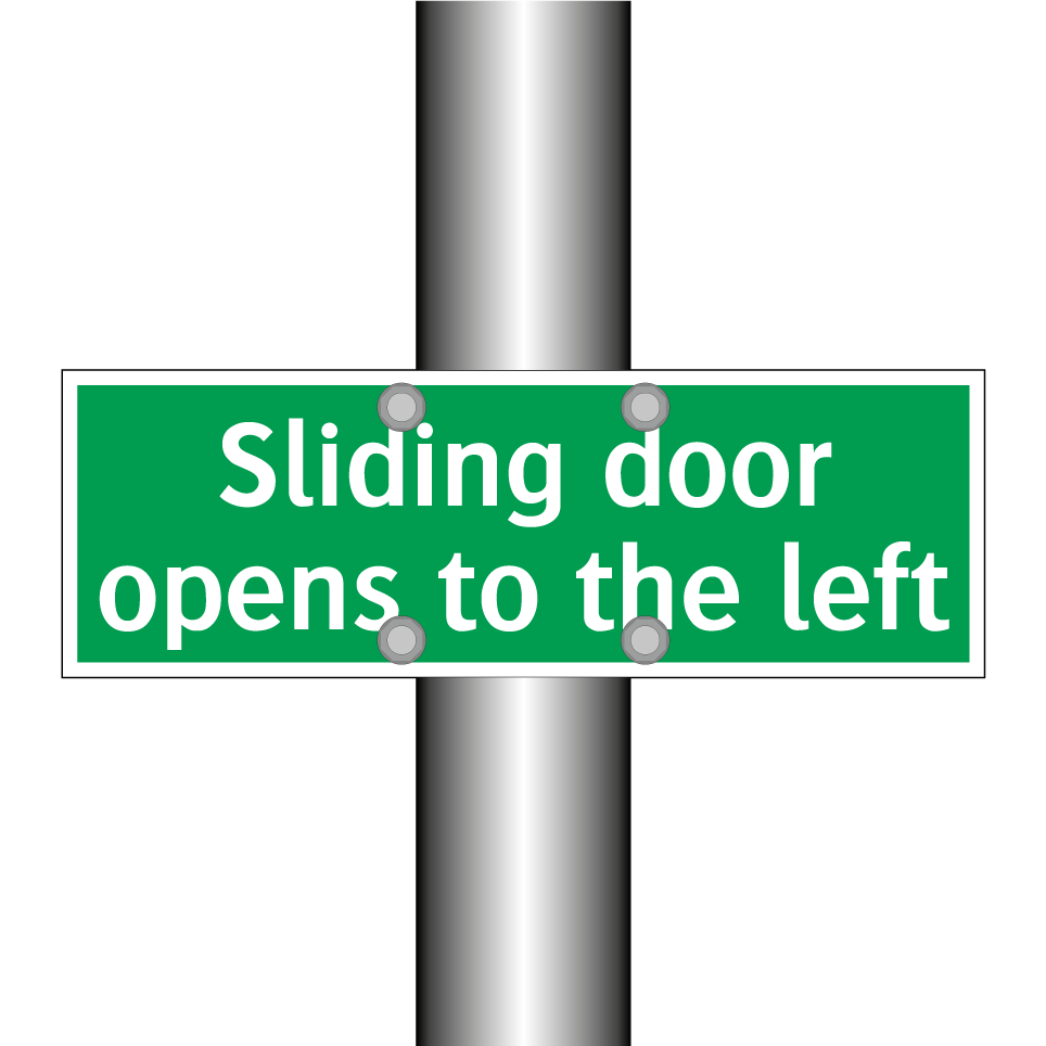Sliding door opens to the left