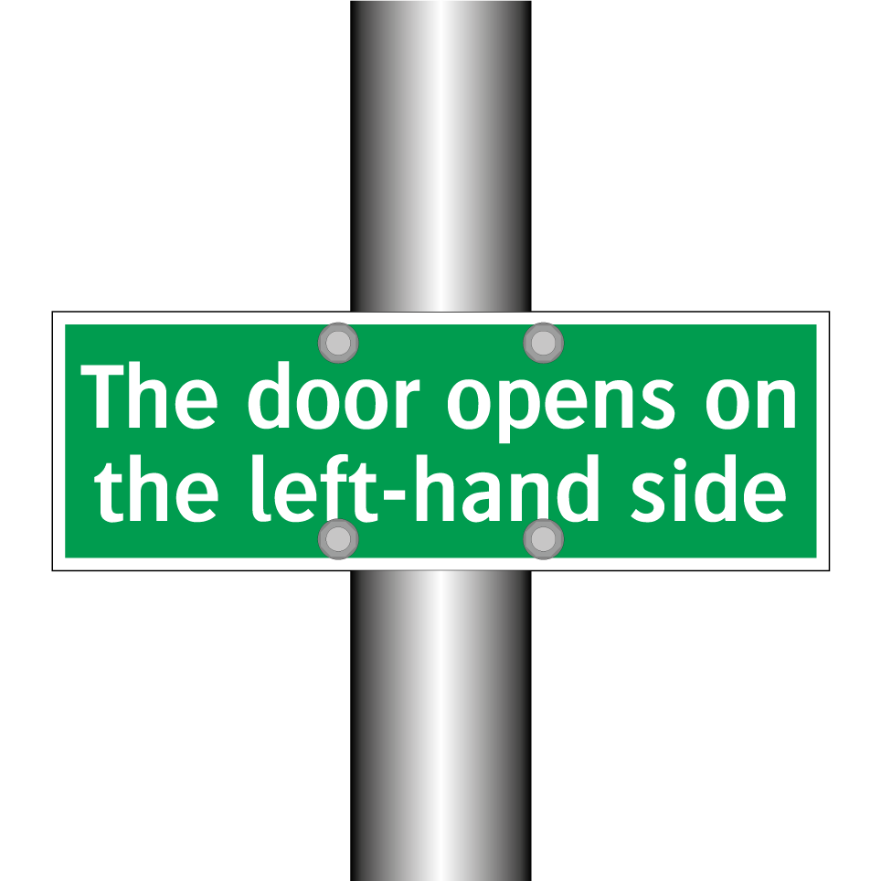 The door opens on the left-hand side
