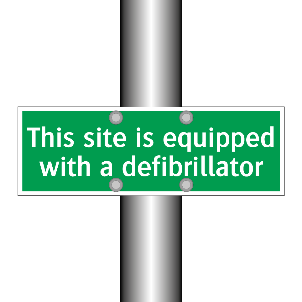 This site is equipped with a defibrillator