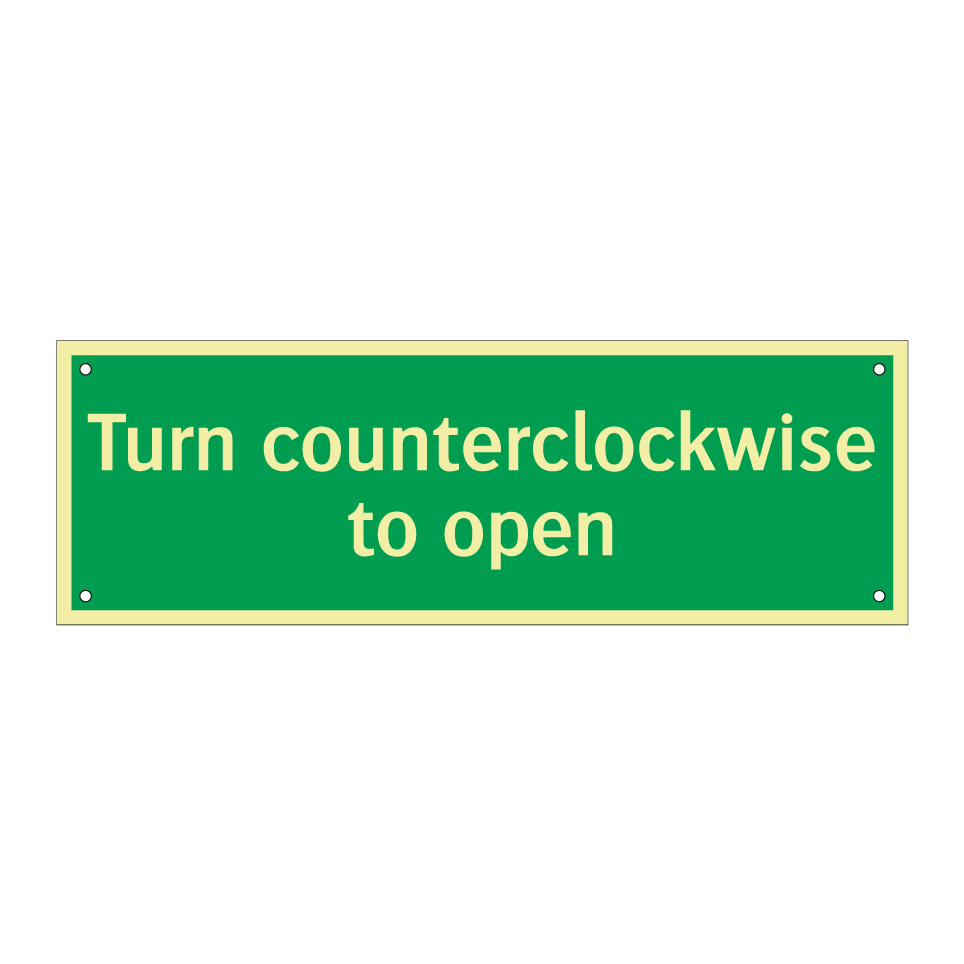 Turn counterclockwise to open