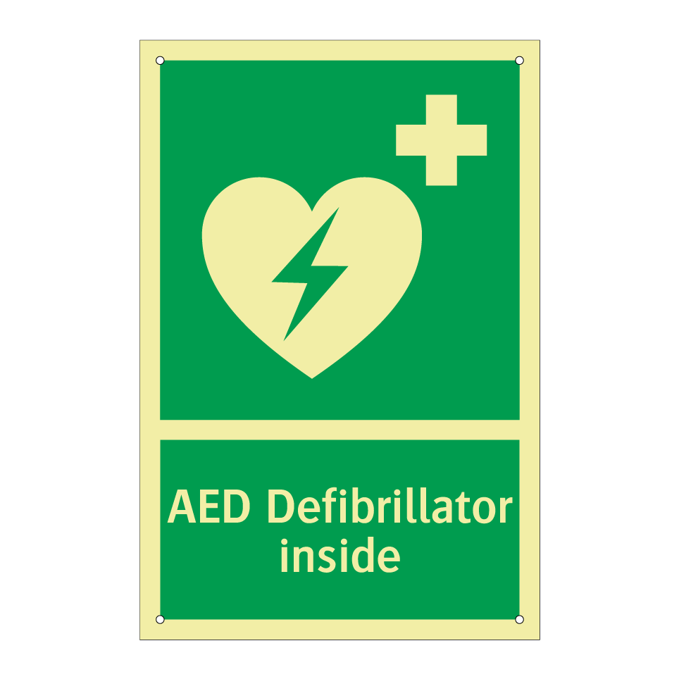 AED Defibrillator inside