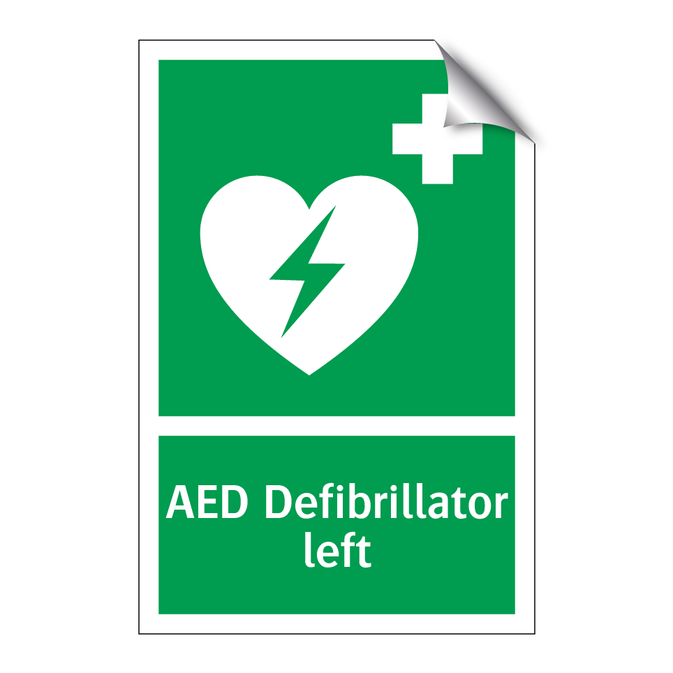 AED Defibrillator left