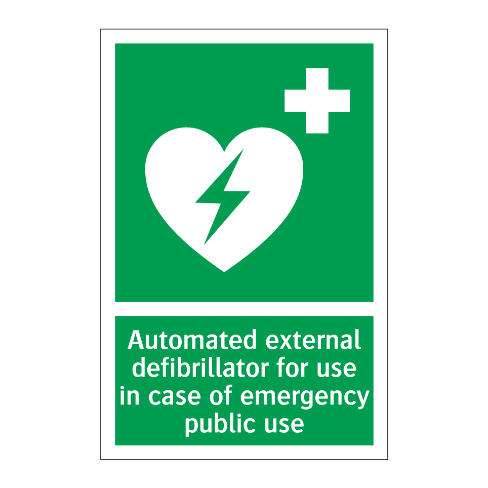 Automated external defibrillator for use in case of emergency public use
