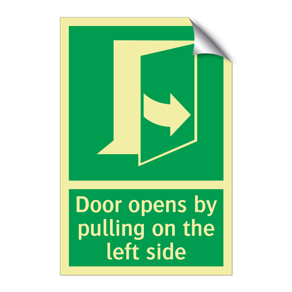 Door opens by pulling on the left side