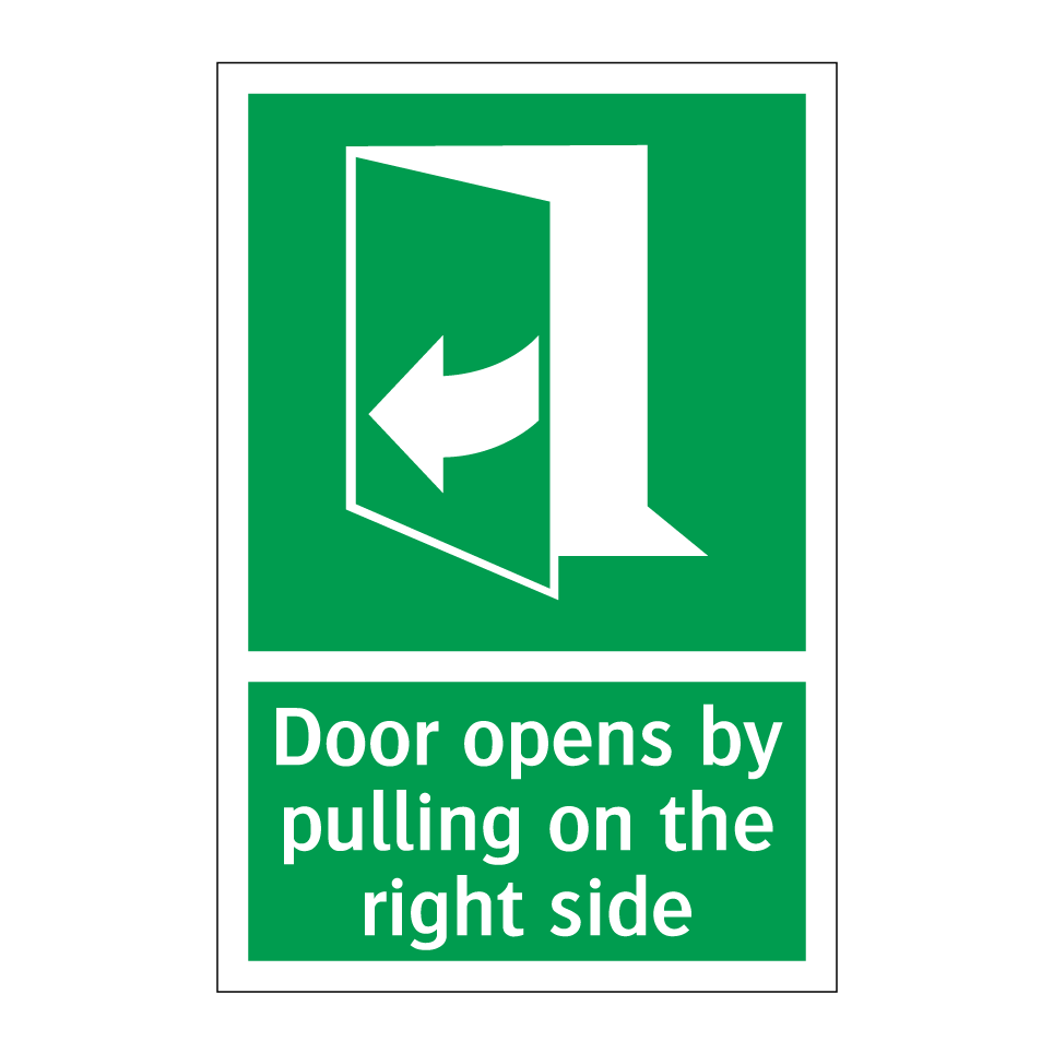 Door opens by pulling on the right side