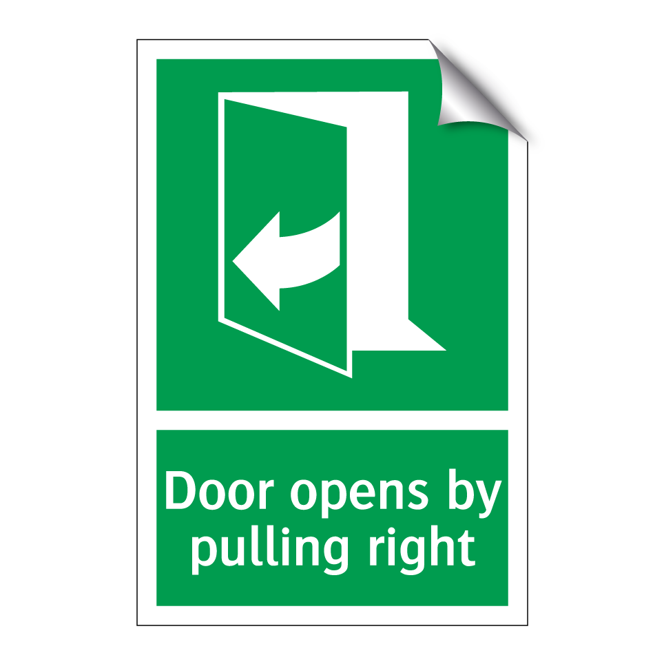 Door opens by pulling right