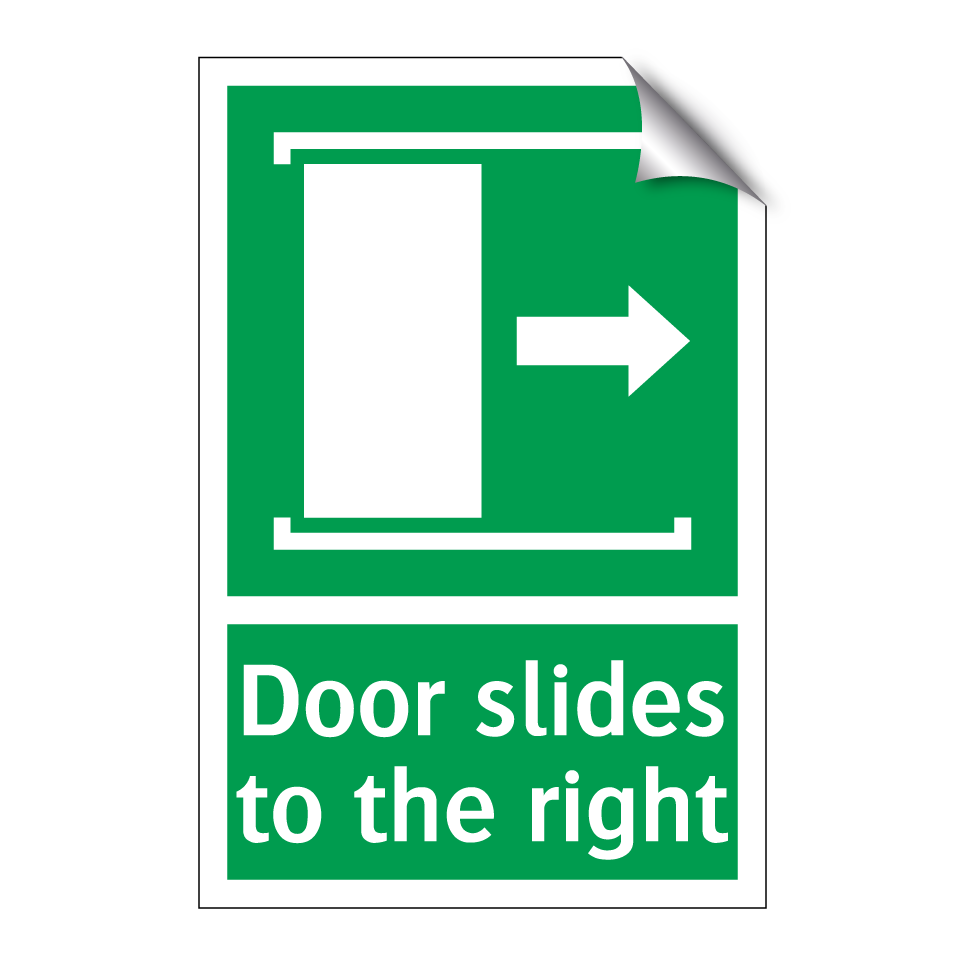 Door slides to the right