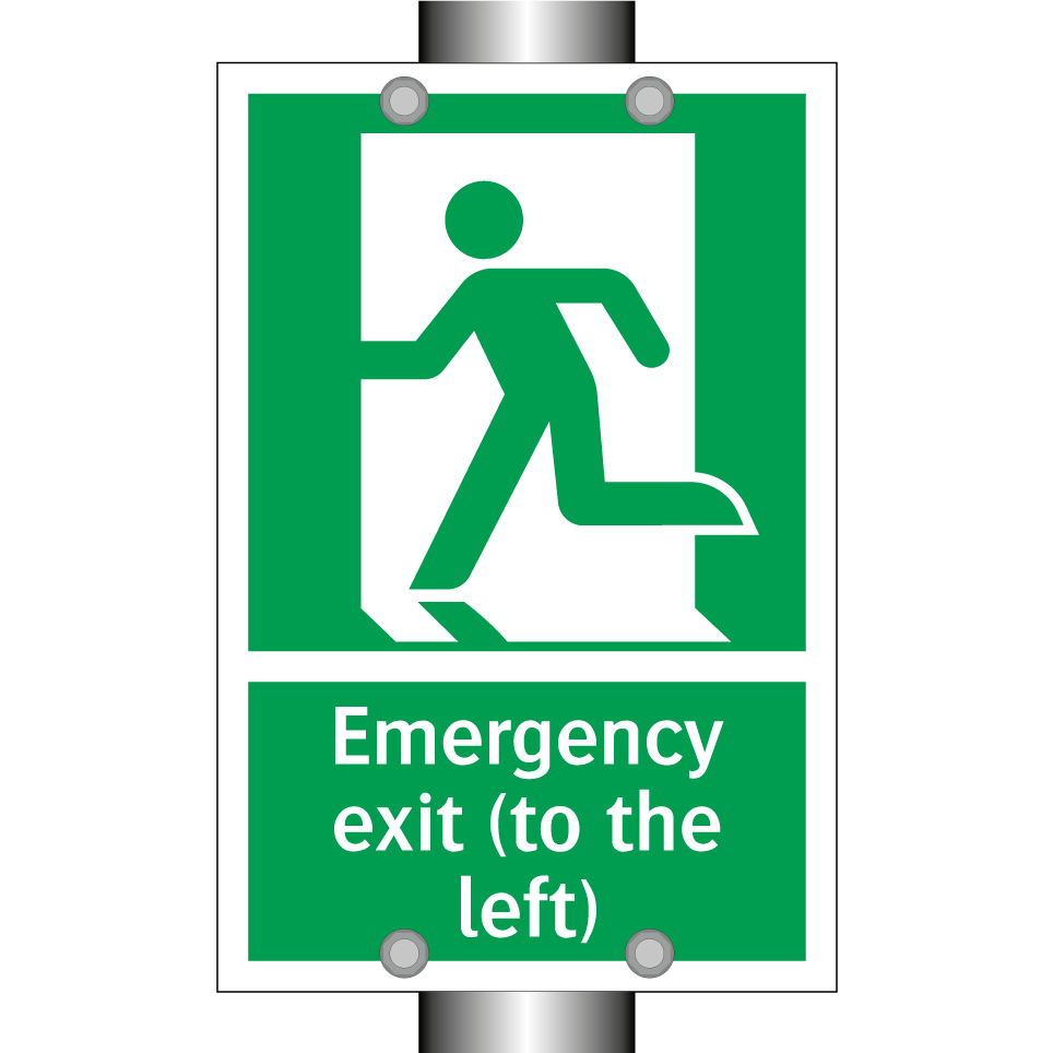 Emergency exit (to the left)