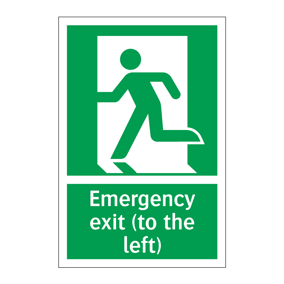 Emergency exit (to the left)