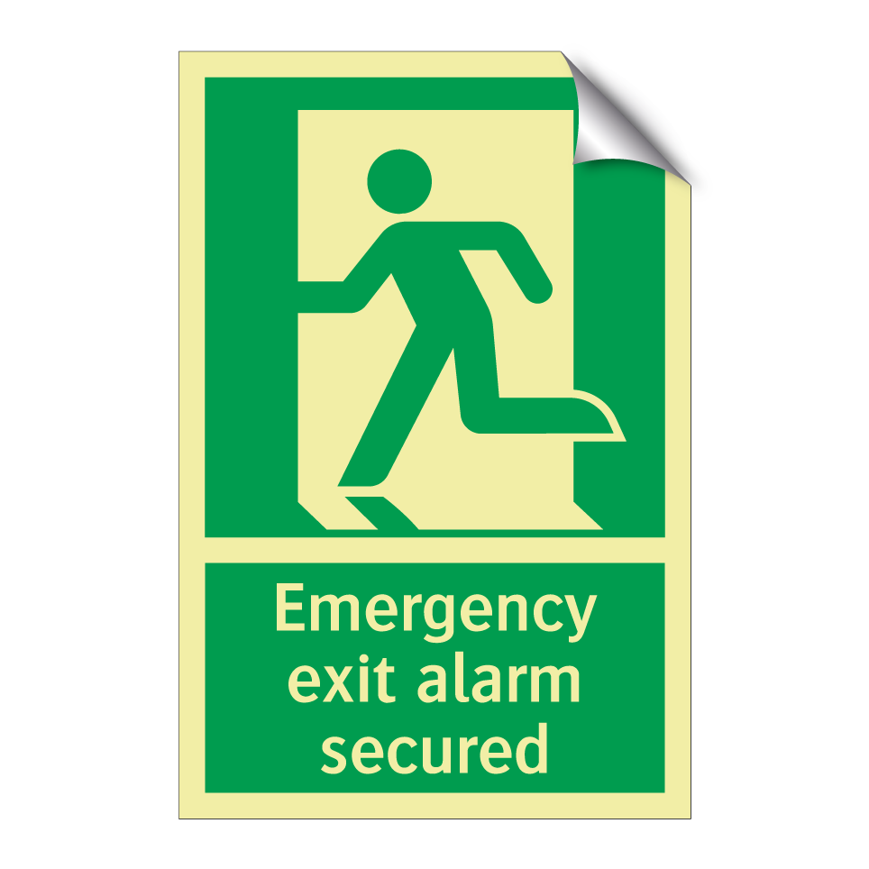 Emergency exit alarm secured
