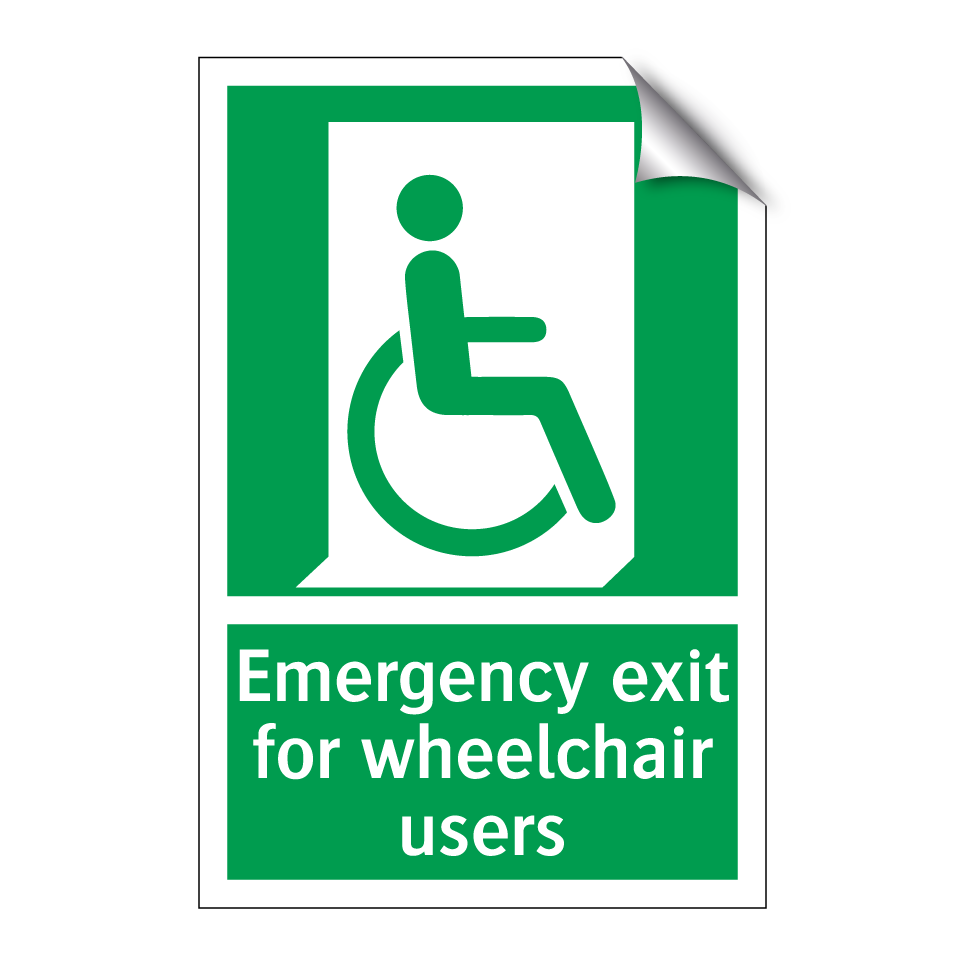 Emergency exit for wheelchair users