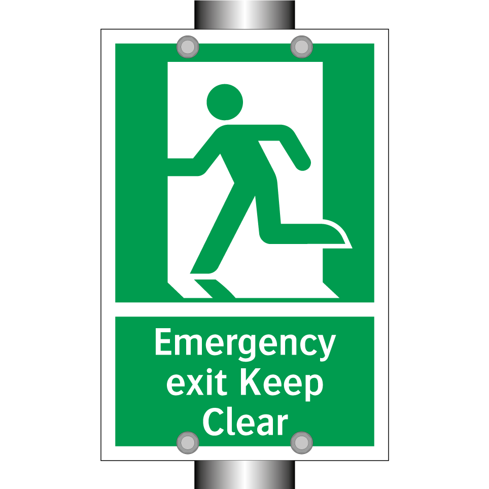 Emergency exit Keep Clear