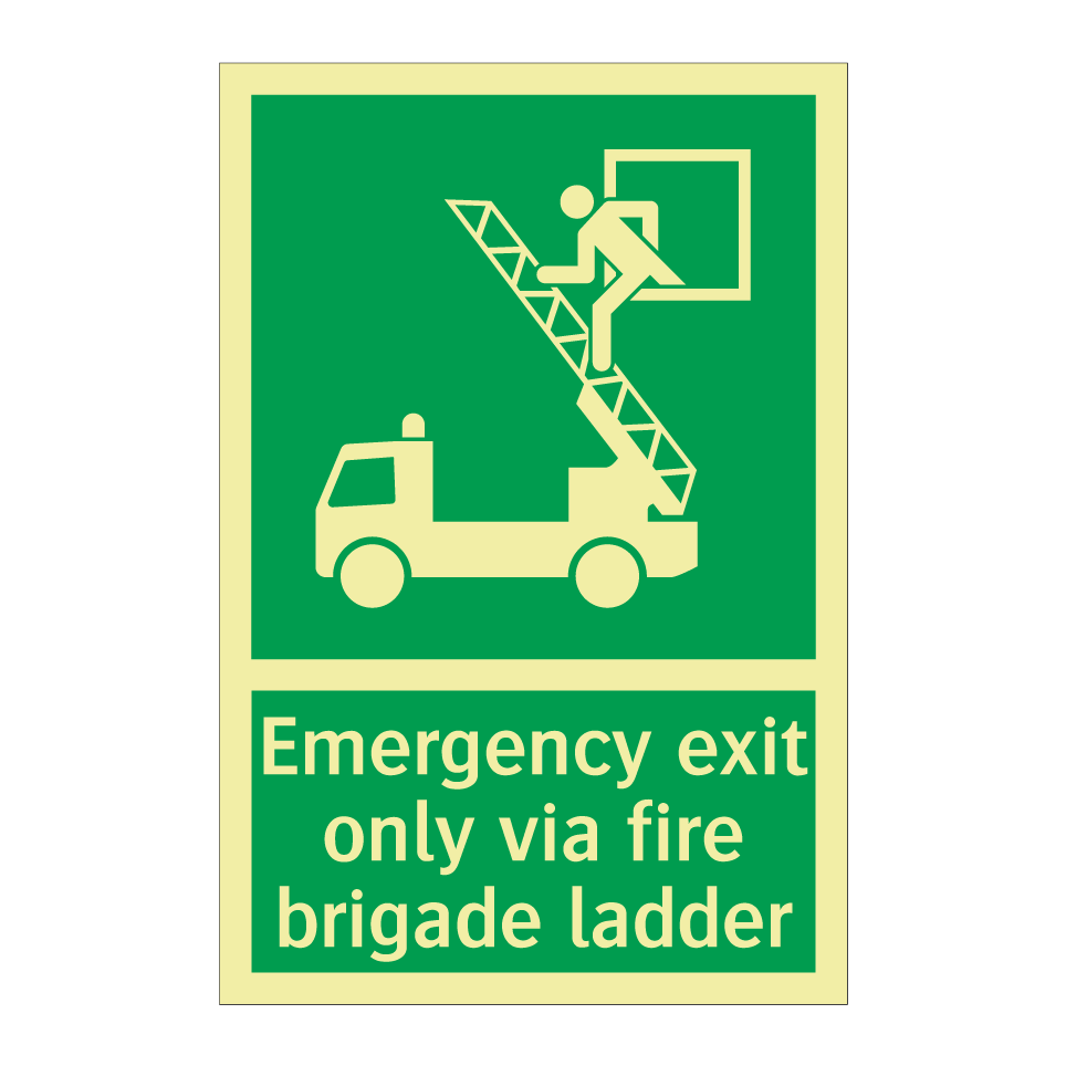 Emergency exit only via fire brigade ladder
