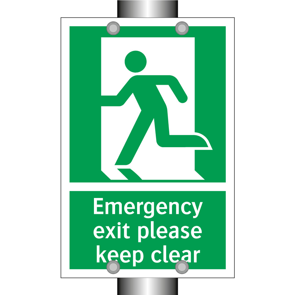 Emergency exit please keep clear