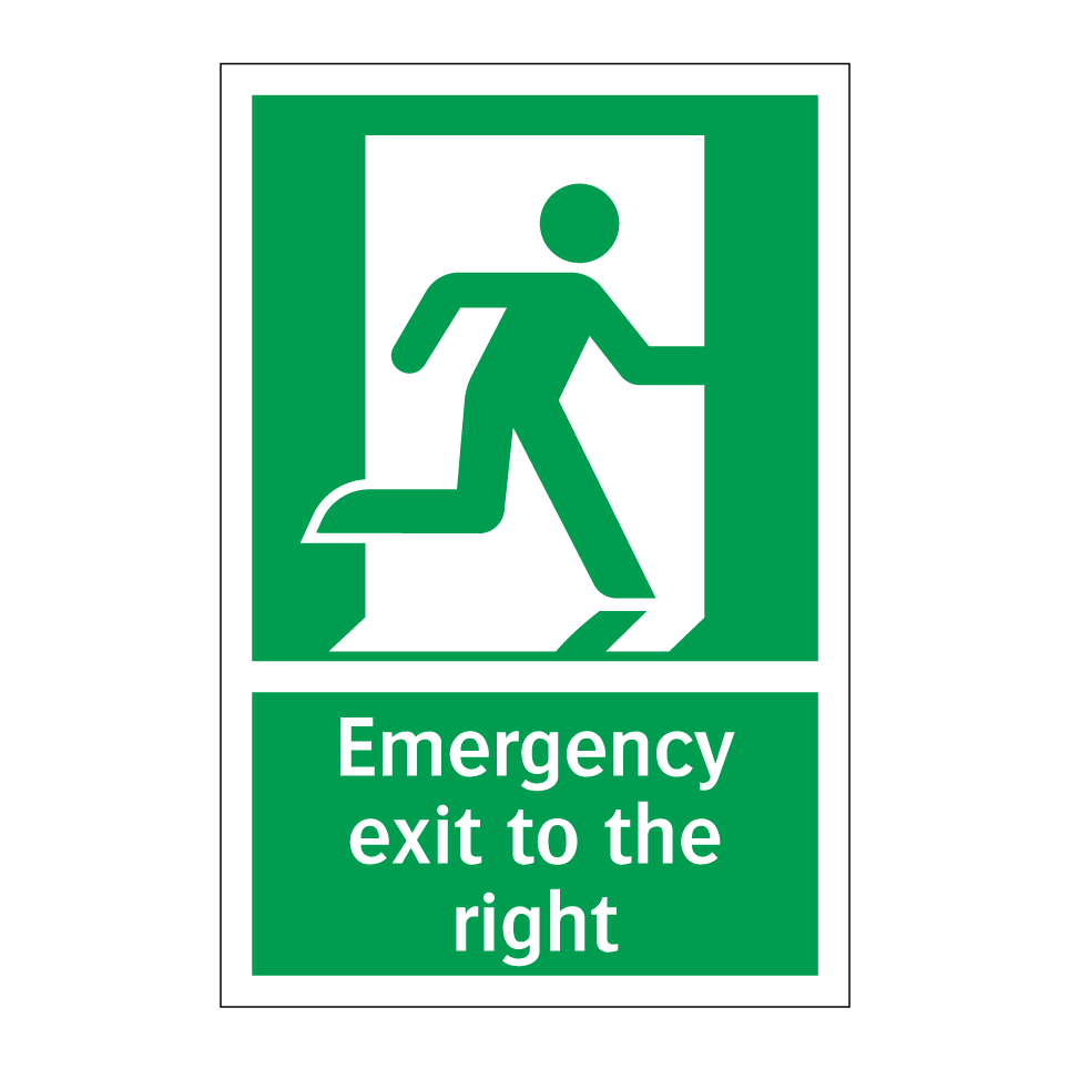 Emergency exit to the right