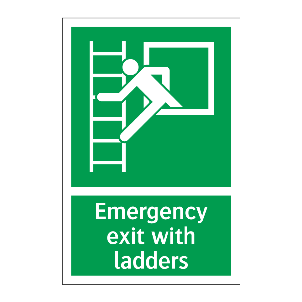 Emergency exit with ladders