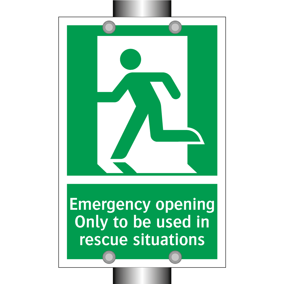 Emergency opening Only to be used in rescue situations
