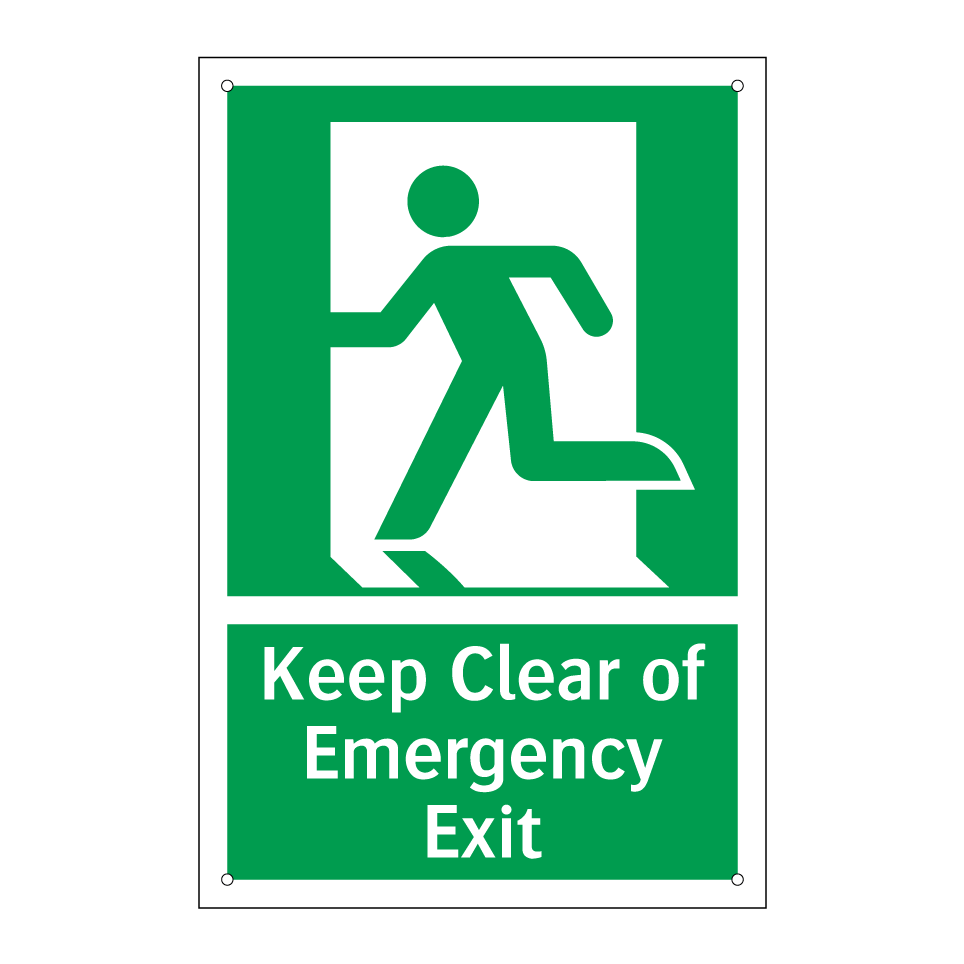 Keep Clear of Emergency Exit