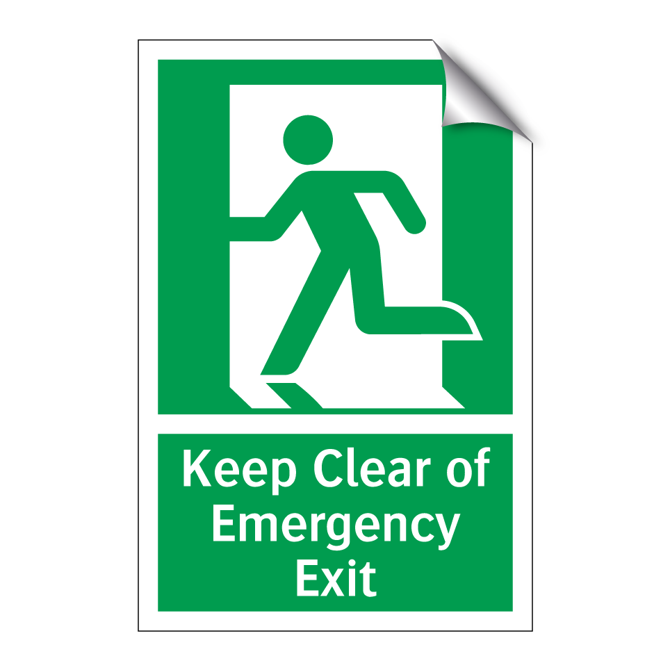 Keep Clear of Emergency Exit
