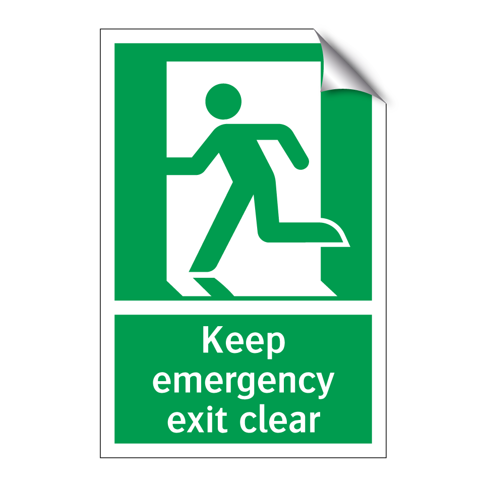 Keep emergency exit clear