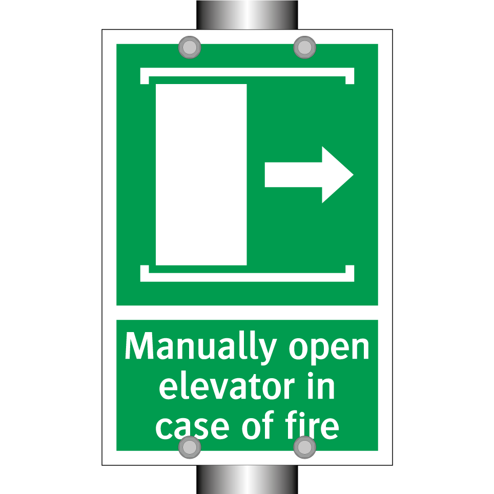 Manually open elevator in case of fire