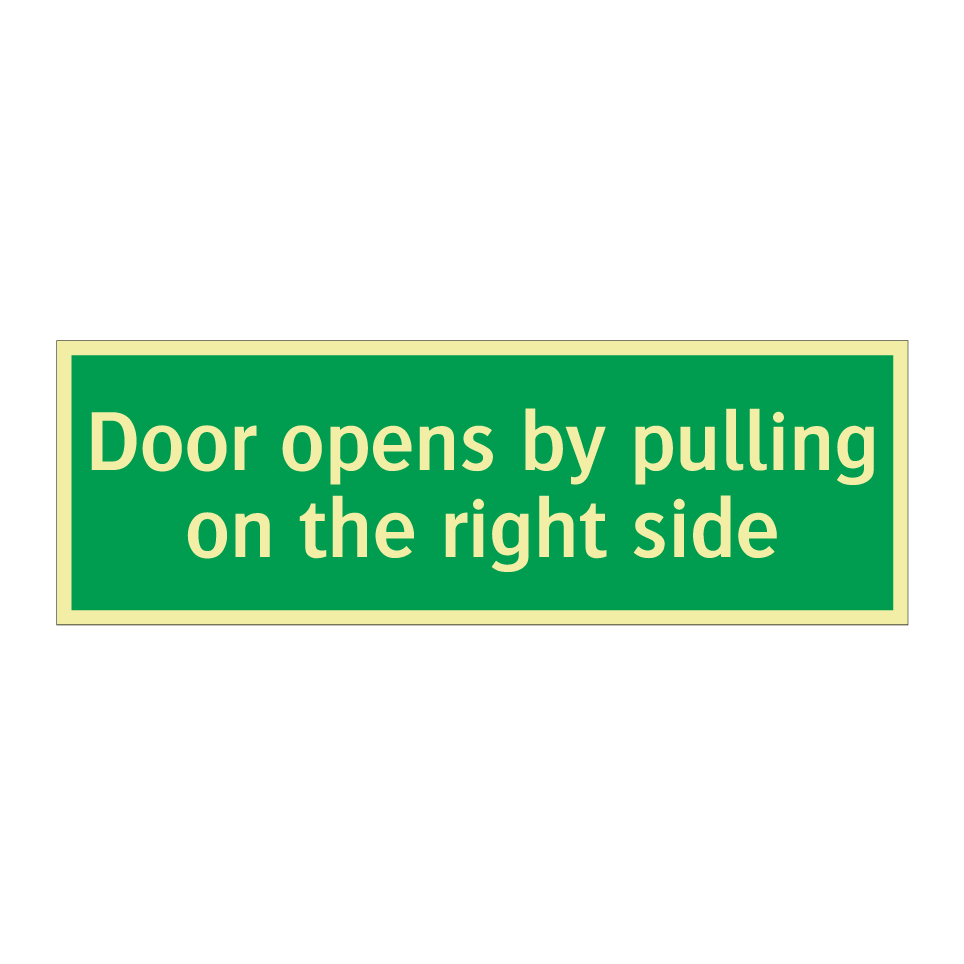 Door opens by pulling on the right side