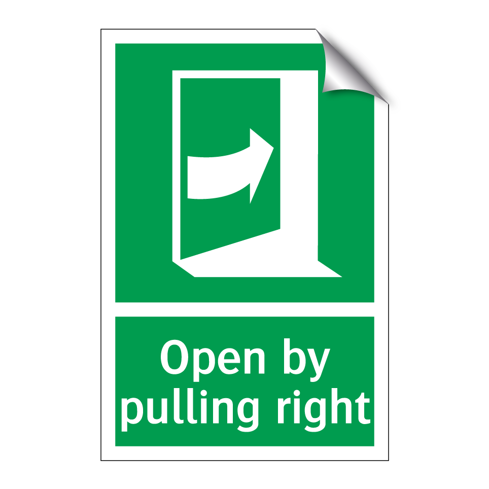 Open by pulling right