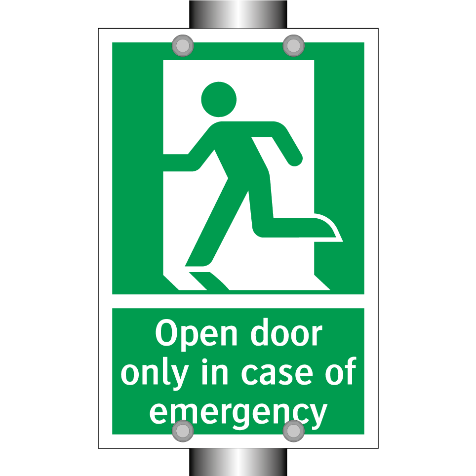 Open door only in case of emergency