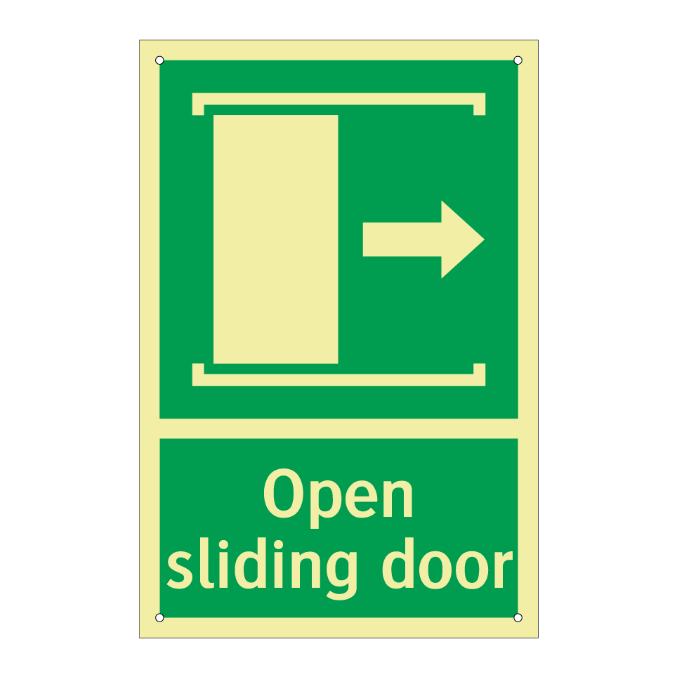 Open sliding door