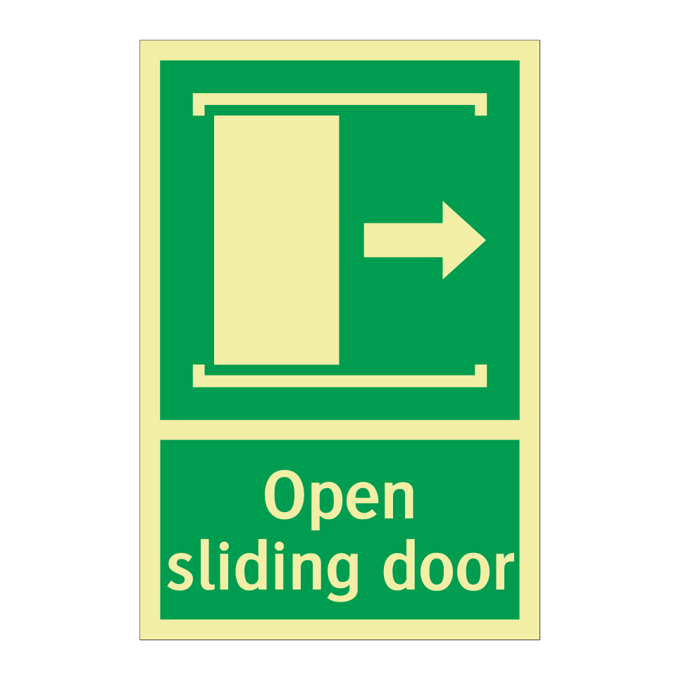 Open sliding door