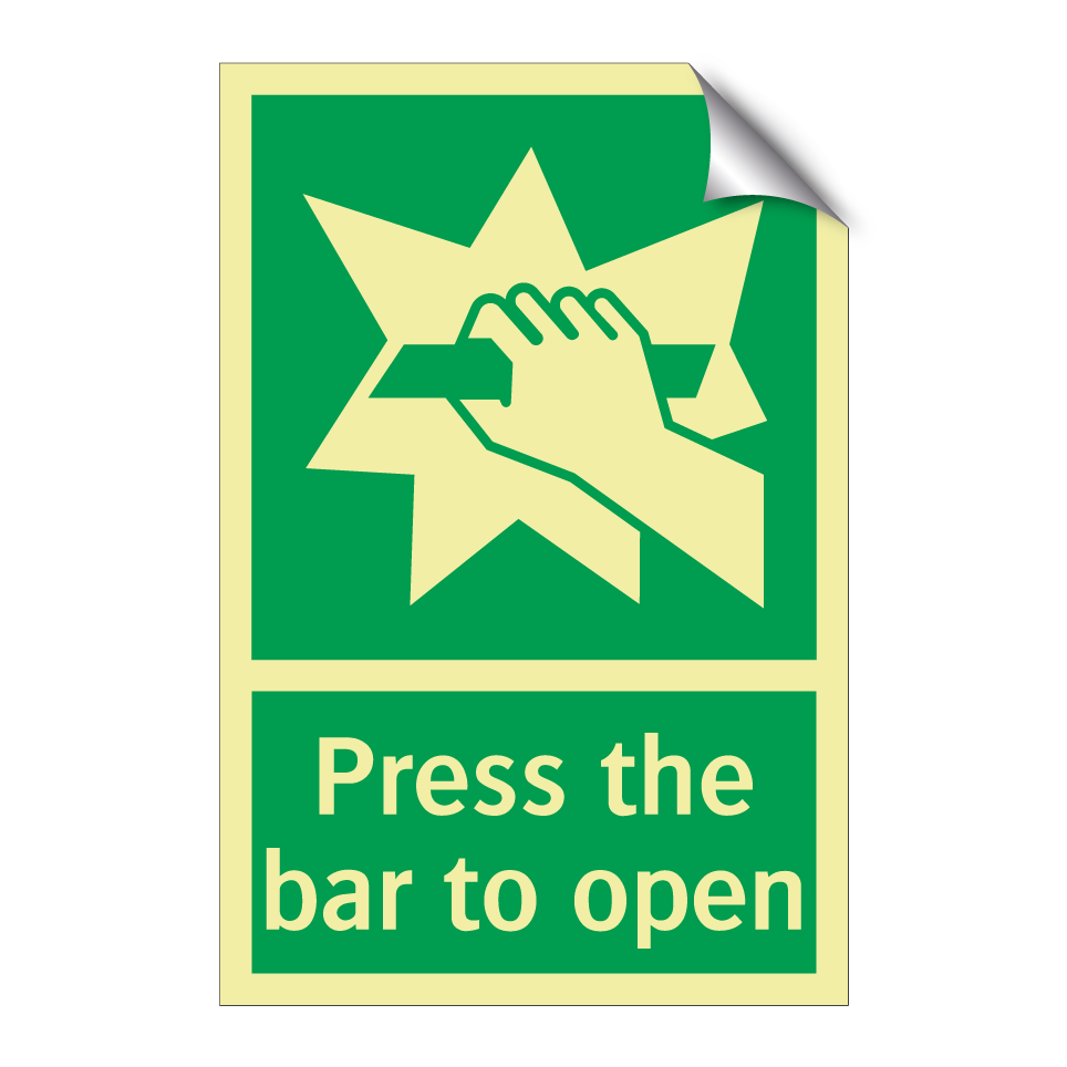Press the bar to open