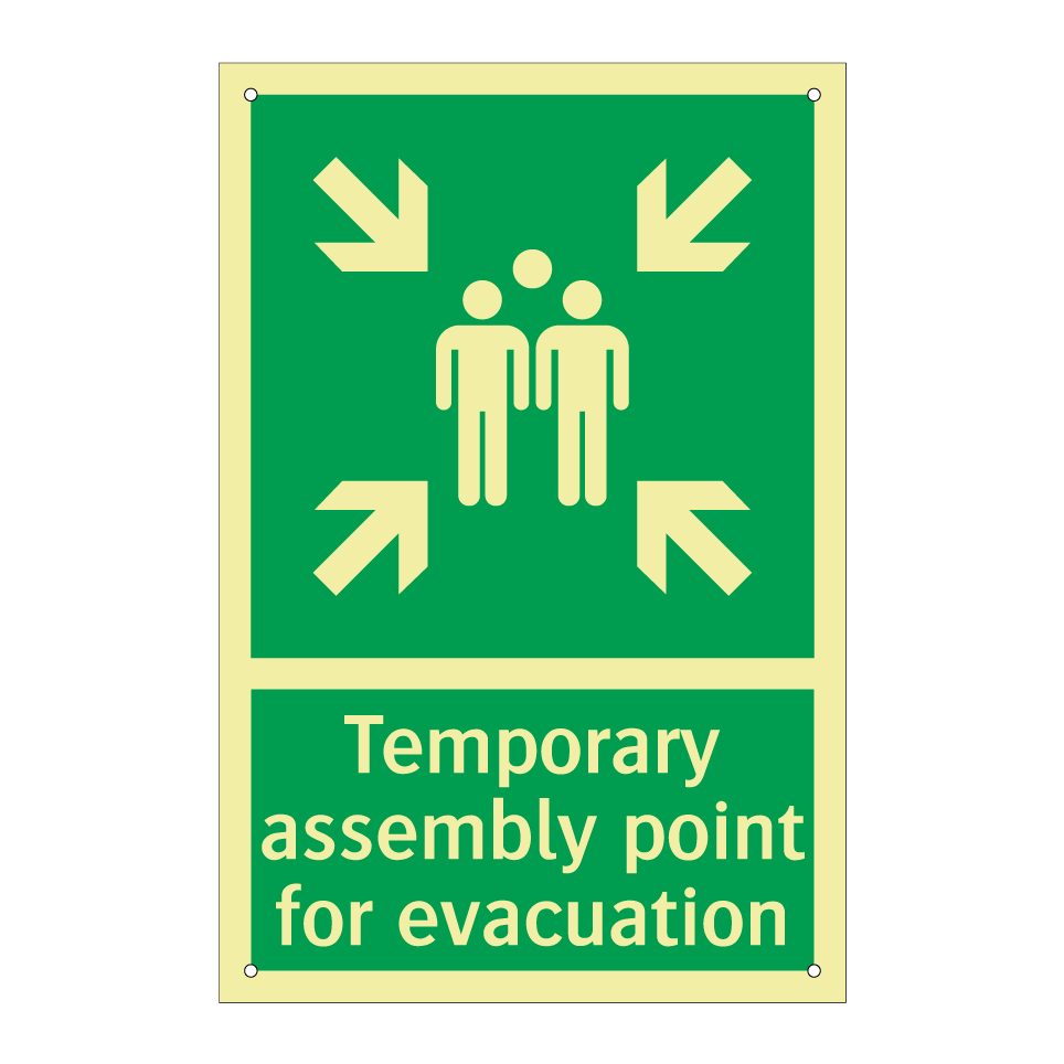 Temporary assembly point for evacuation