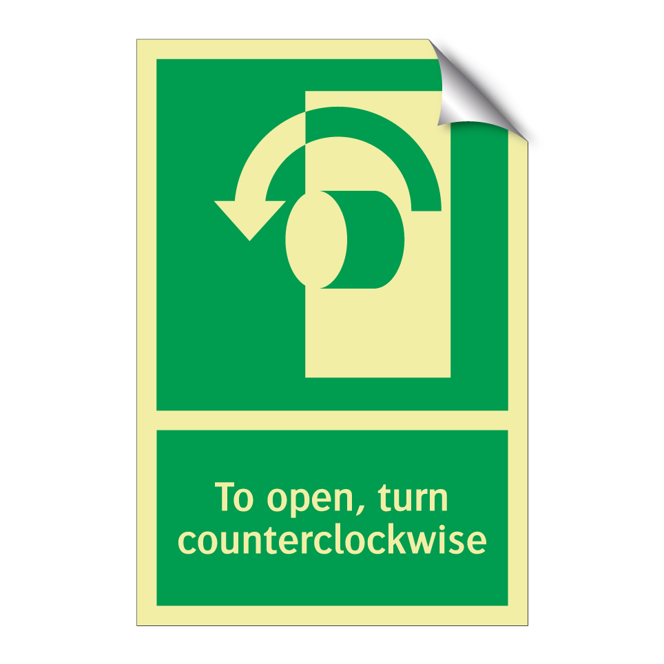 To open, turn counterclockwise