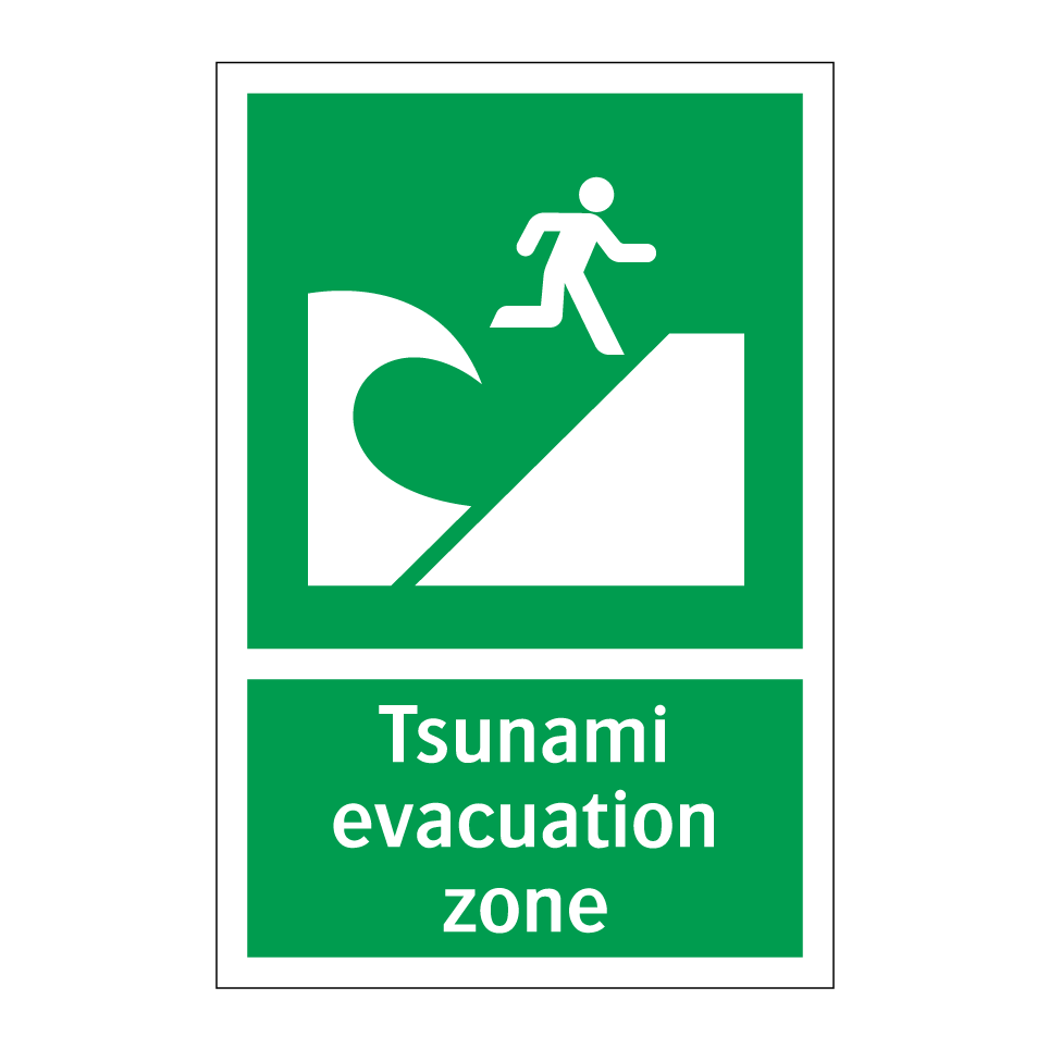Tsunami evacuation zone