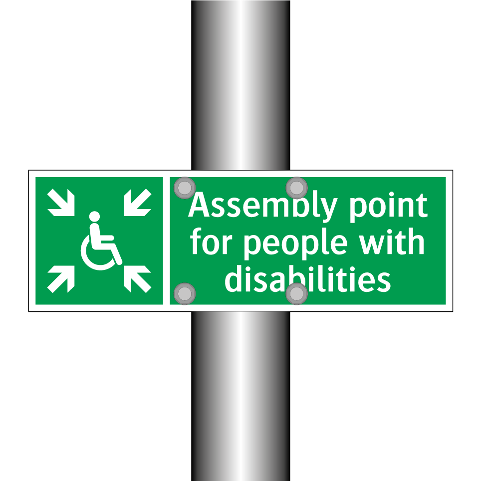 Assembly point for people with disabilities